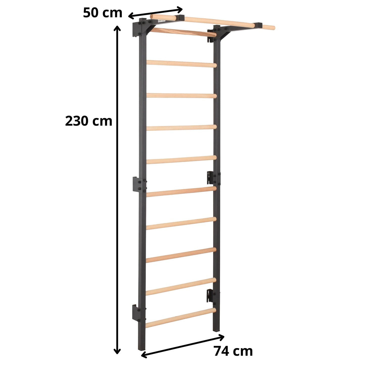 Kletterwand aus Metall mit Klimmzug
