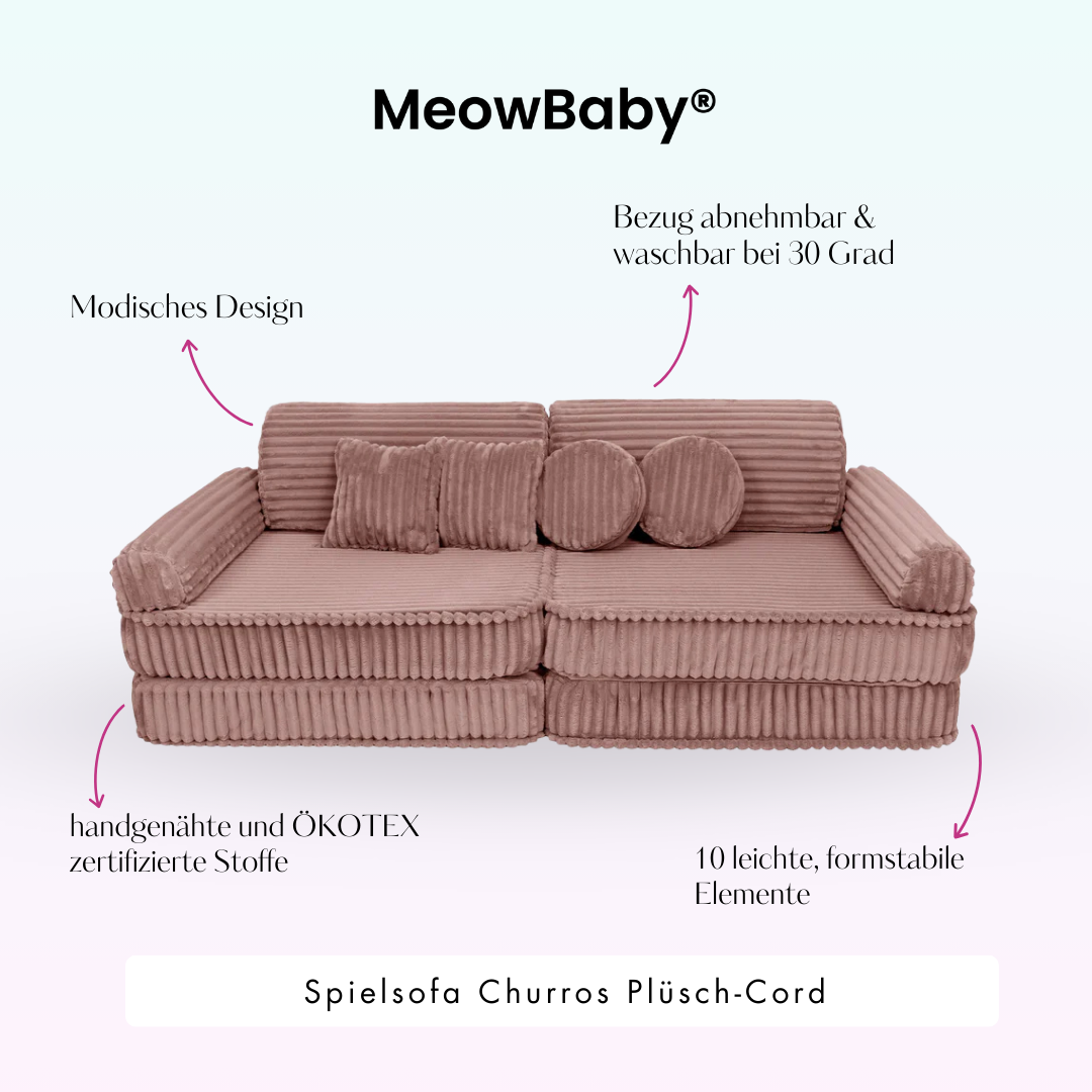 Spielsofa Churros - Plüschcord Edition