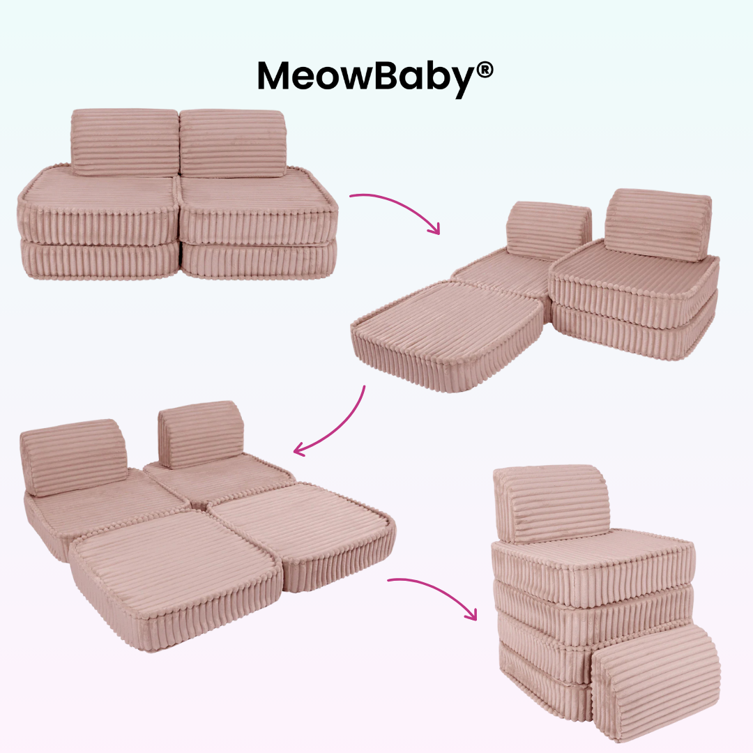 Spielsofa Mini Basic Churros - Plüschcord Edition