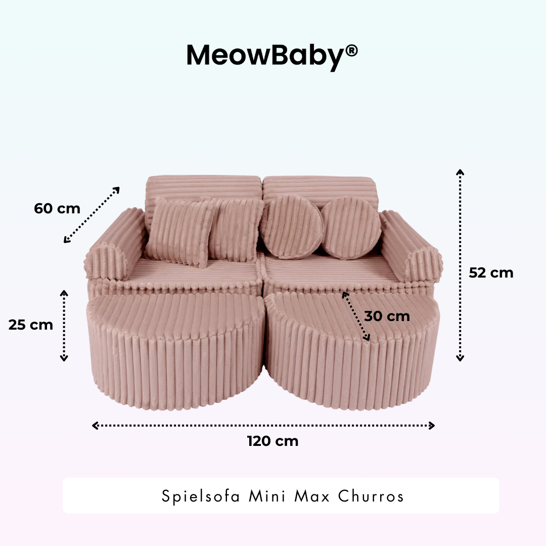 Spielsofa Mini Max Churros - Plüschcord Edition