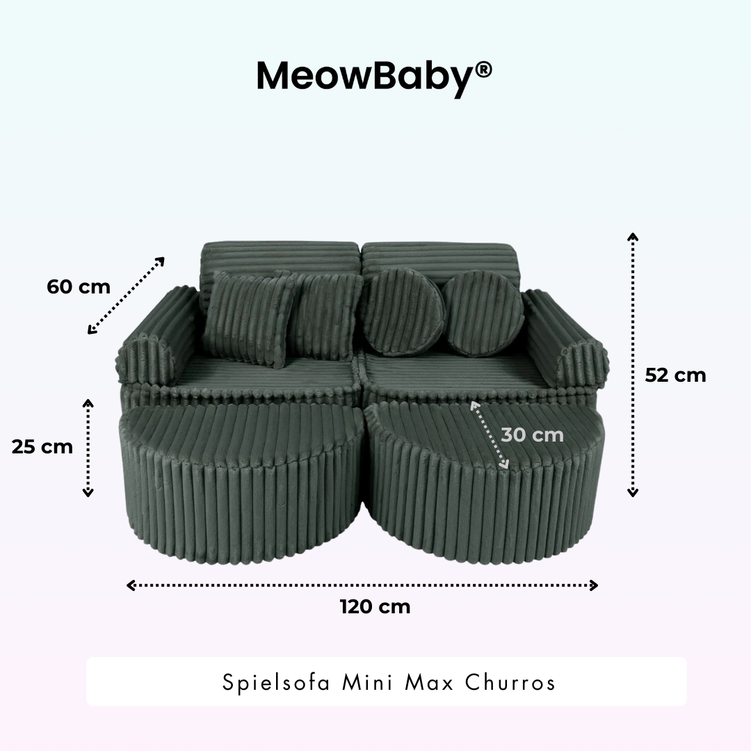 Spielsofa Mini Max Churros - Plüschcord Edition