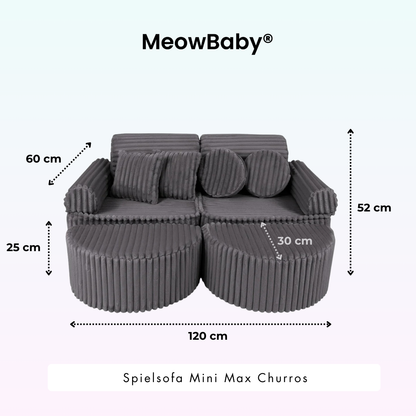 Spielsofa Mini Max Churros - Plüschcord Edition