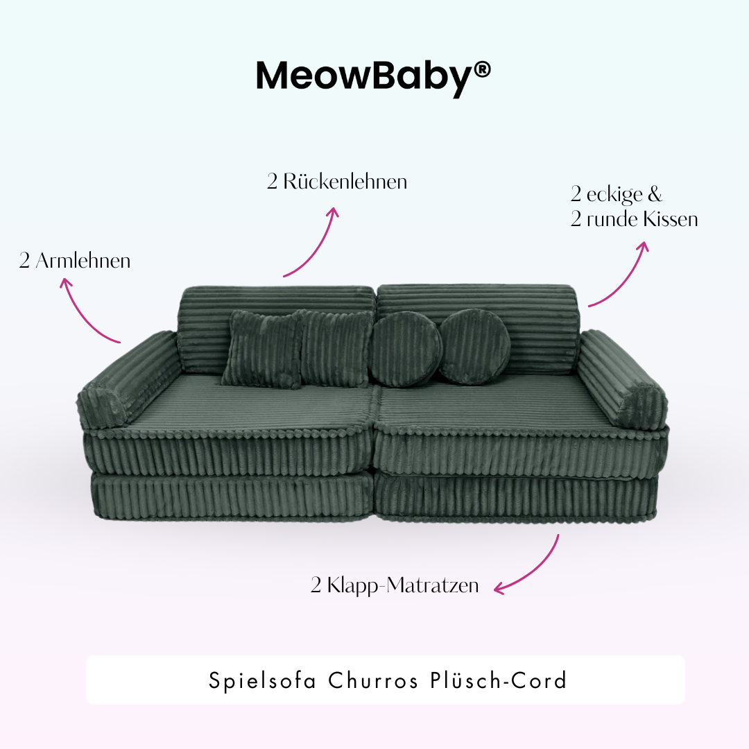 Spielsofa Churros - Plüschcord Edition