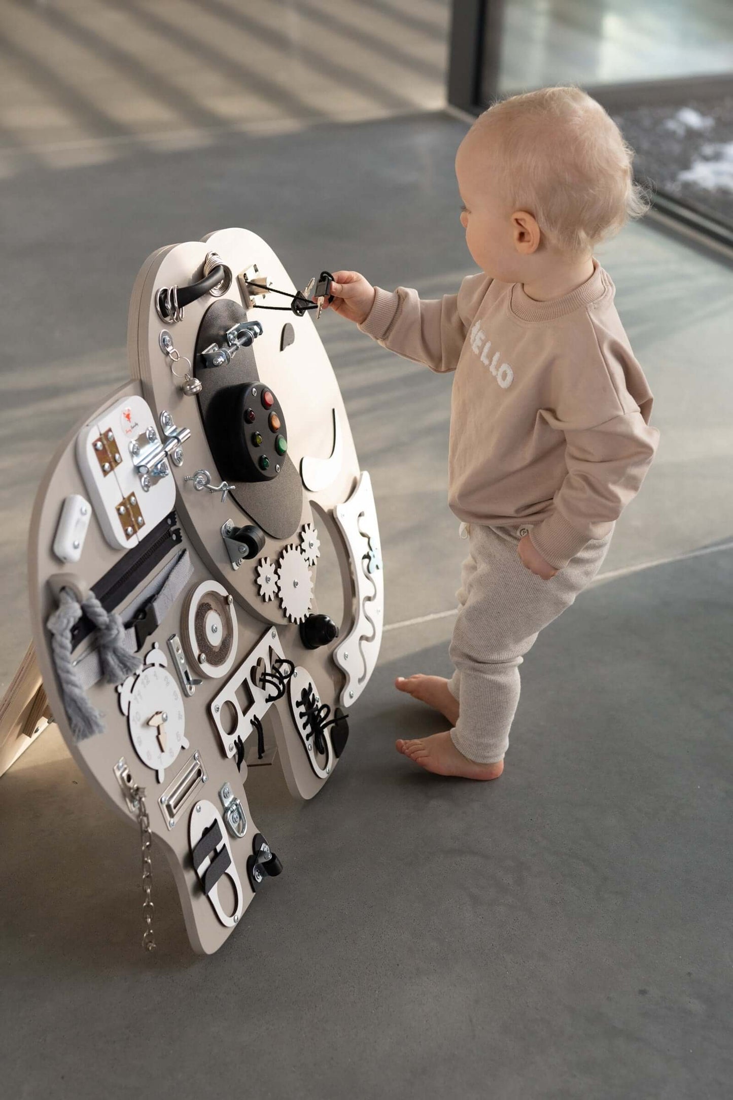 Motorikbrett / Motorikwand Elli Elefant