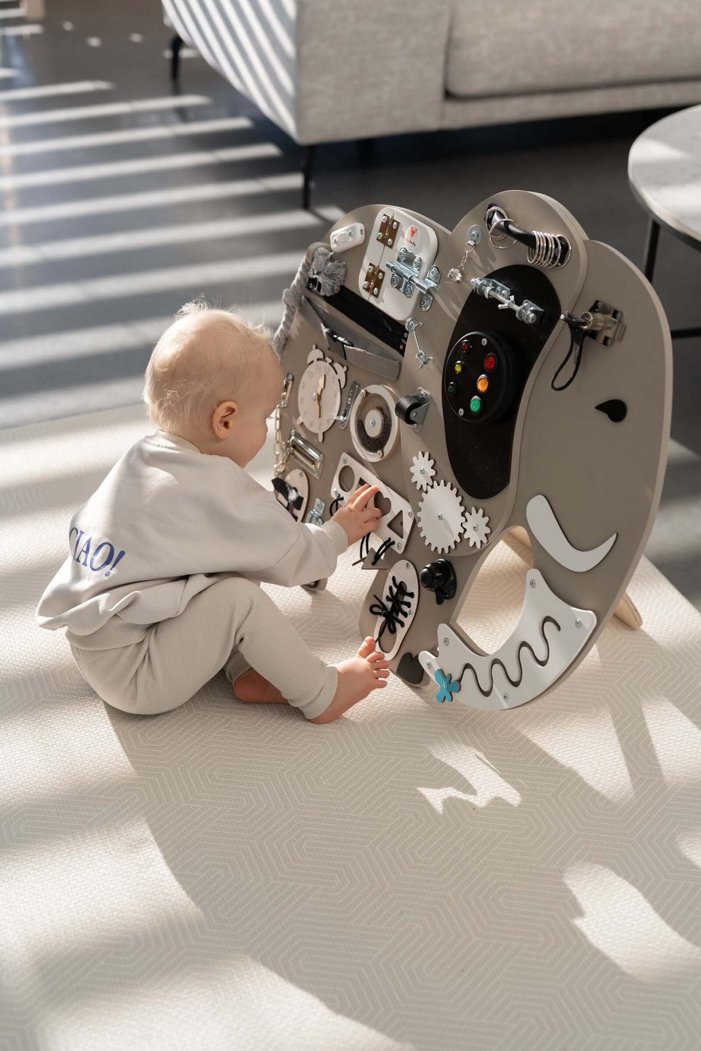 Motorikbrett / Motorikwand Elli Elefant