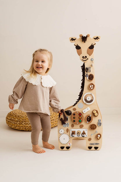 Motorikbrett / Motorikwand Godi Giraffe