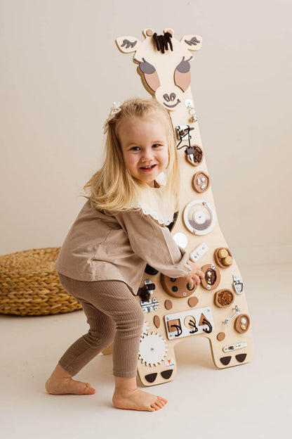 Motorikbrett / Motorikwand Godi Giraffe