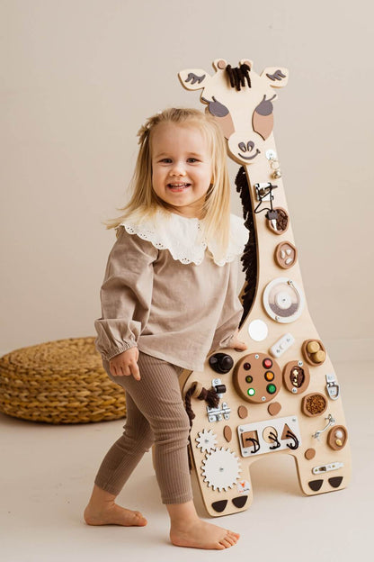 Motorikbrett / Motorikwand Godi Giraffe