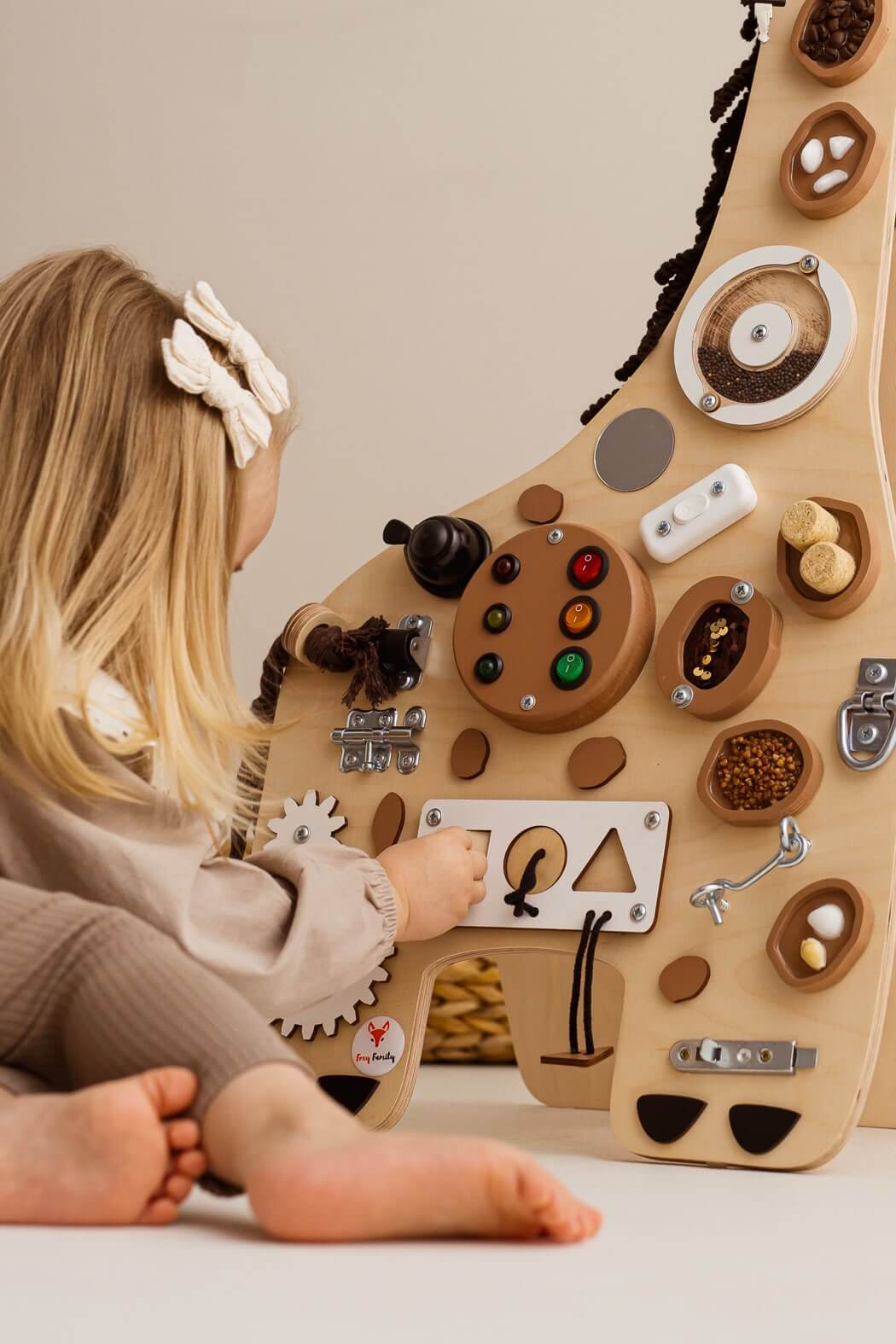 Motorikbrett / Motorikwand Godi Giraffe