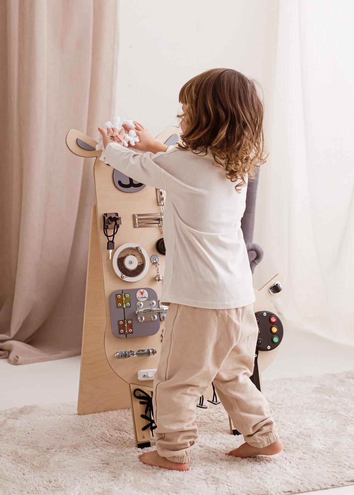 Motorikbrett / Motorikwand Lui Lama