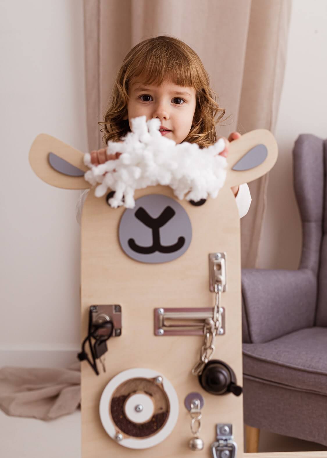 Motorikbrett / Motorikwand Lui Lama