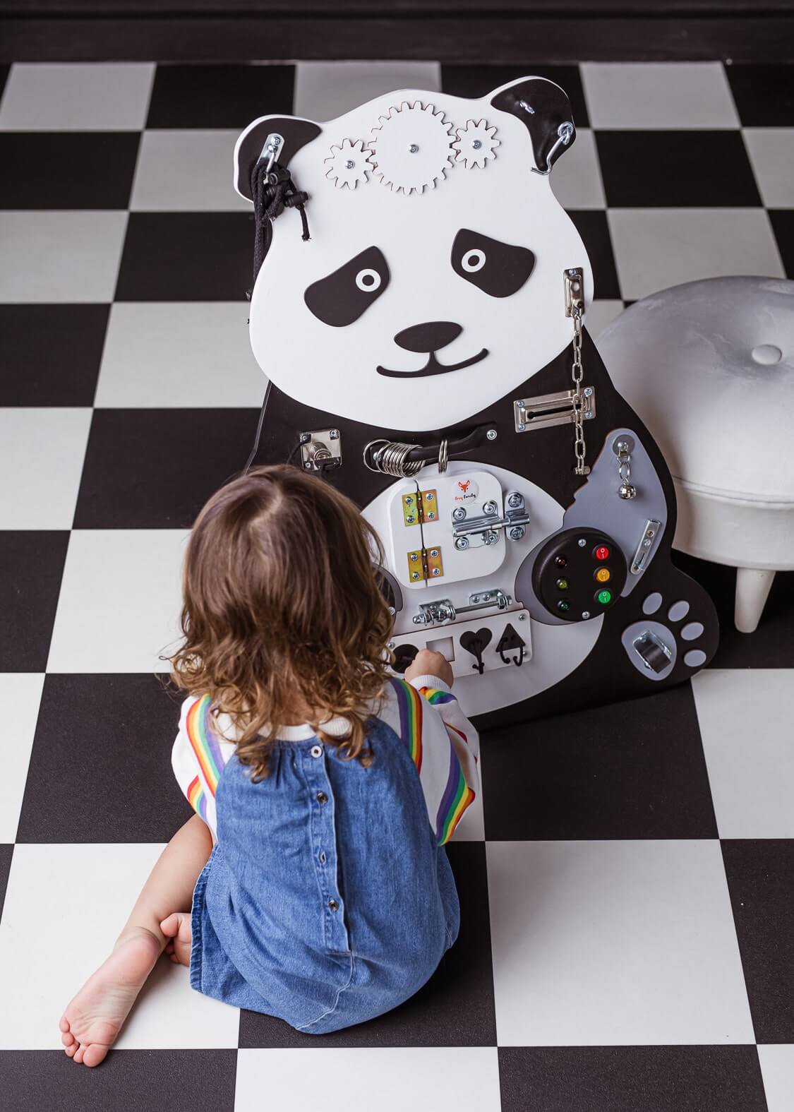 Motorikbrett / Motorikwand Paula Panda