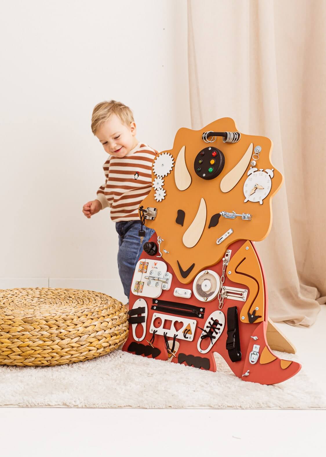 Motorikbrett / Motorikwand Tilda Trizeratops