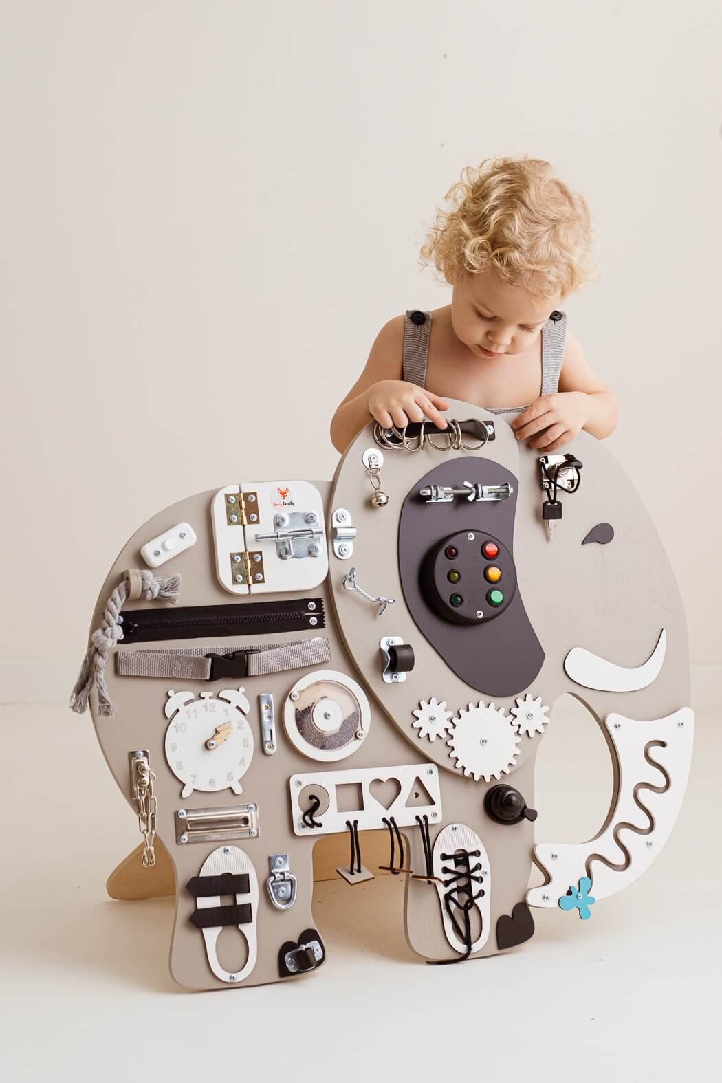 Motorikbrett / Motorikwand Elli Elefant