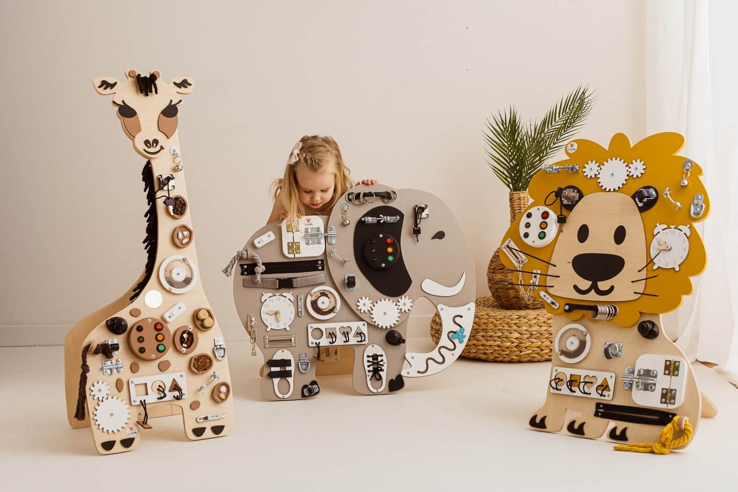 Motorikbrett / Motorikwand Elli Elefant