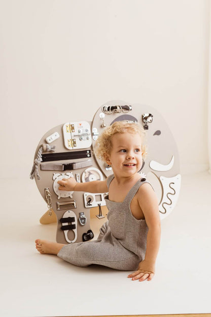 Motorikbrett / Motorikwand Elli Elefant