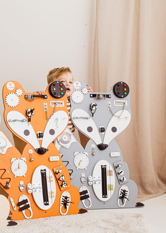 Motorikbrett / Motorikwand Fuchs