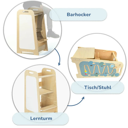 Multifunktionaler wachsender Lernturm 5-in-1 XL
