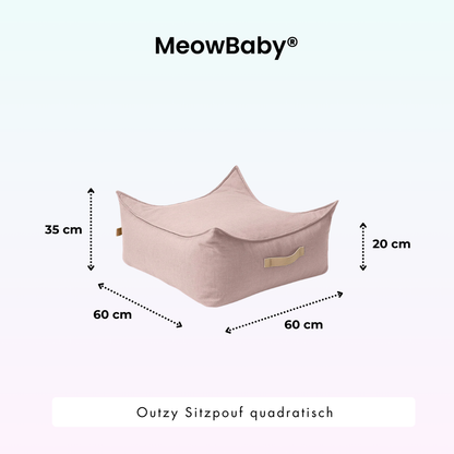 Outzy Sitzpouf für Kinder quadratisch - Outdoor Living Edition