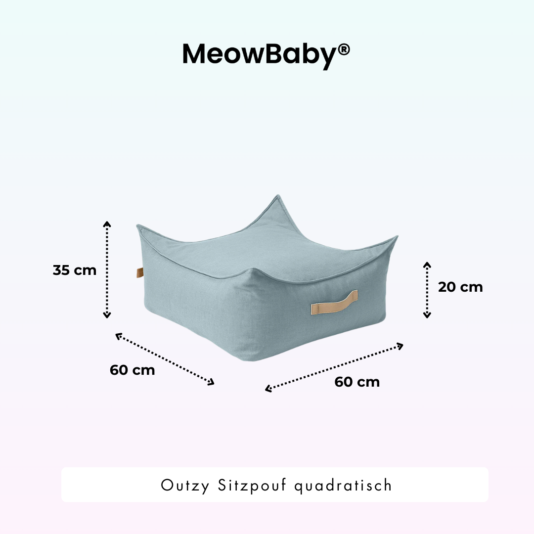 Outzy Sitzpouf für Kinder quadratisch - Outdoor Living Edition