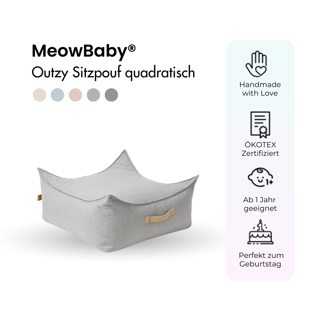 Outzy Sitzpouf für Kinder quadratisch - Outdoor Living Edition