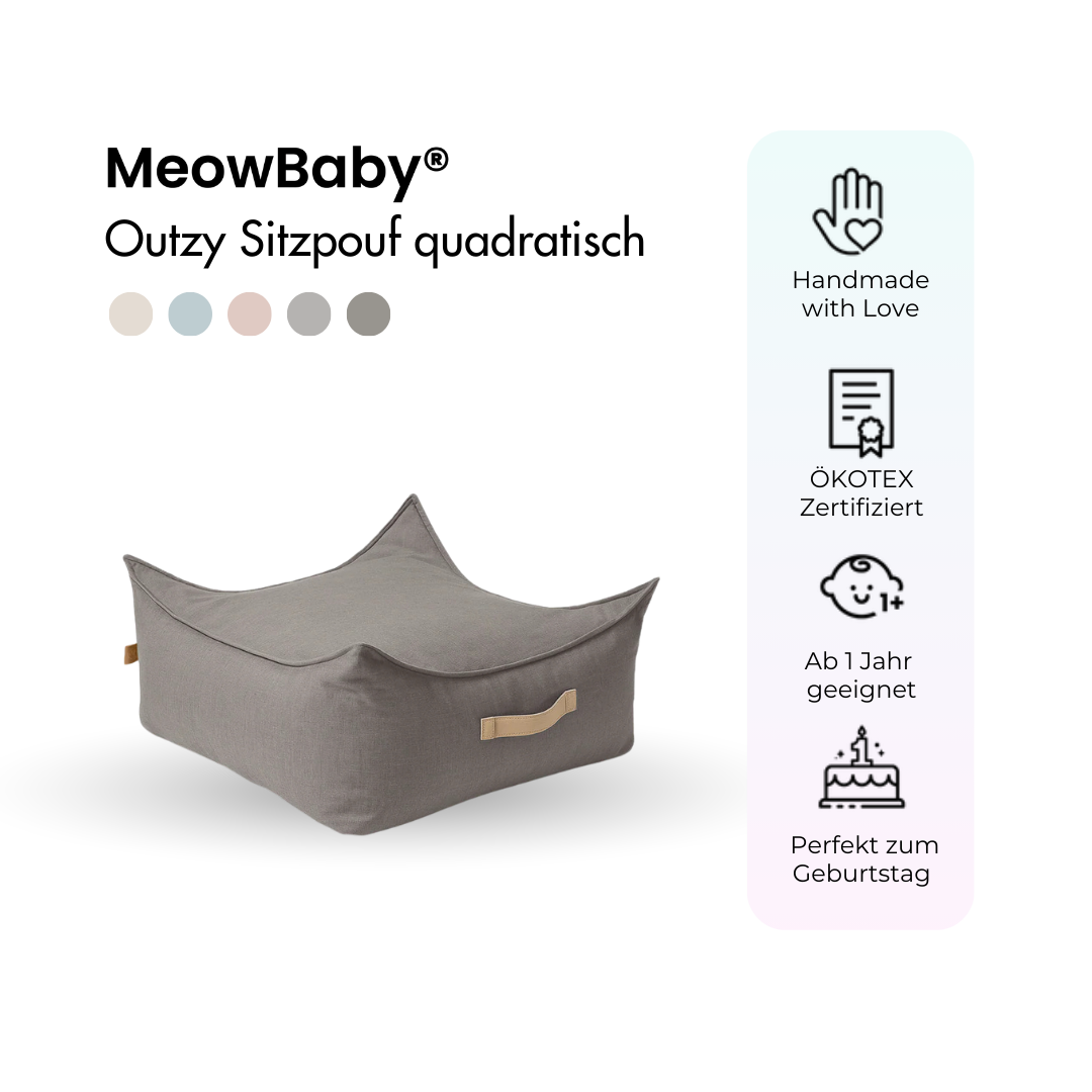 Outzy Sitzpouf für Kinder quadratisch - Outdoor Living Edition