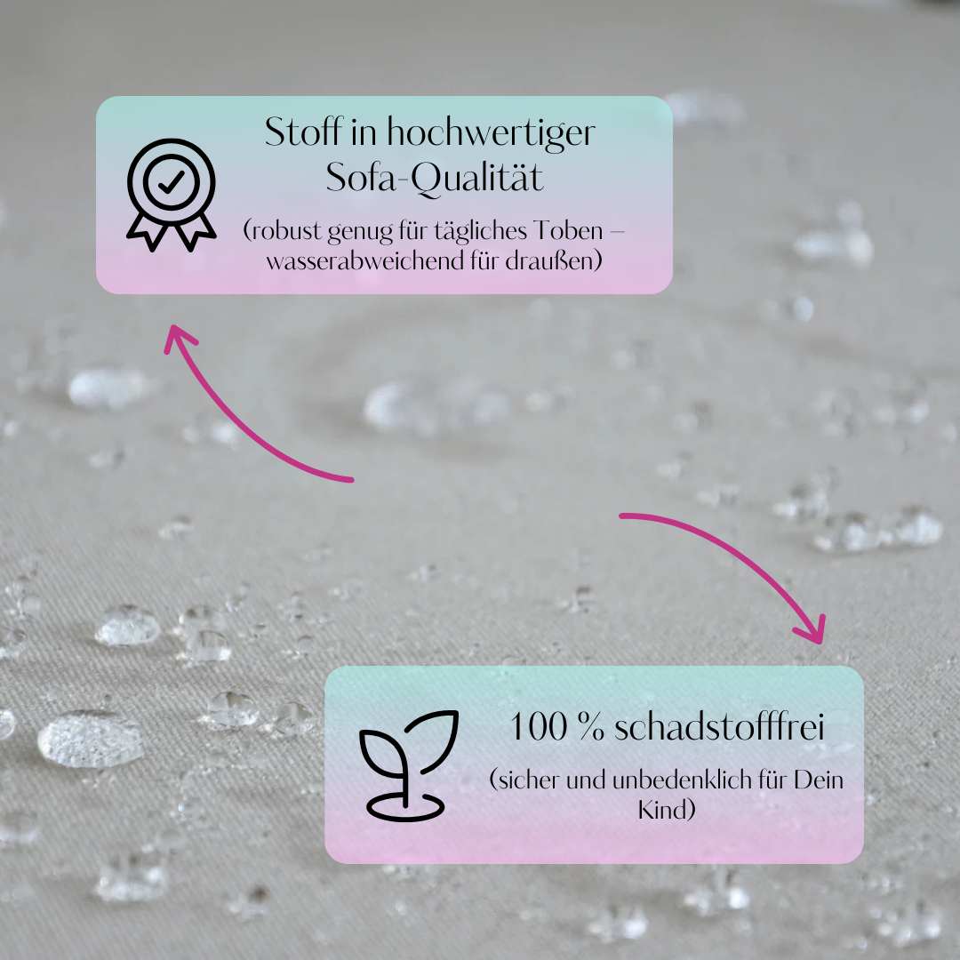 Outzy Sitzpouf für Kinder quadratisch - Outdoor Living Edition