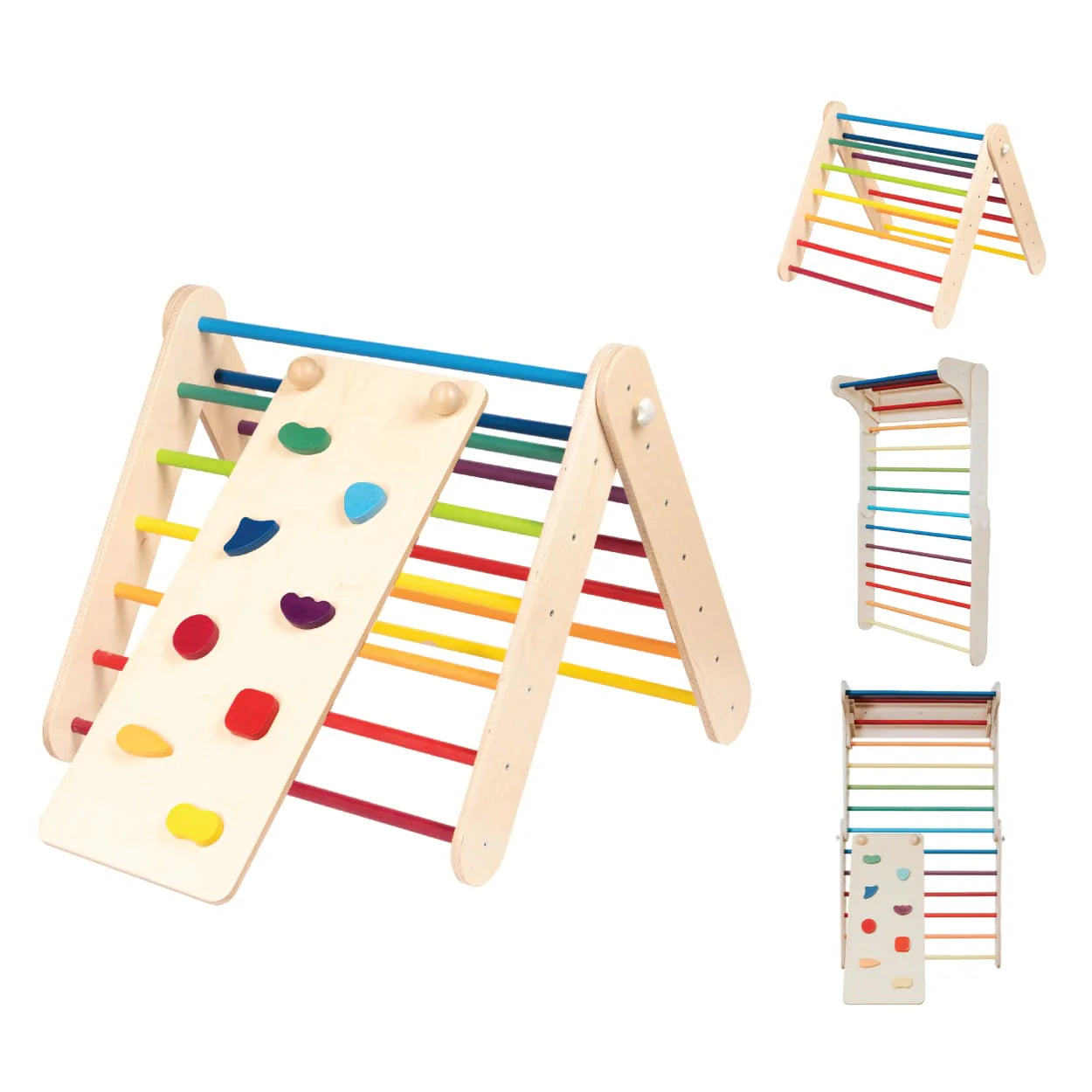 Pikler Kletterdreieck mit Rampe & Sprossenwand