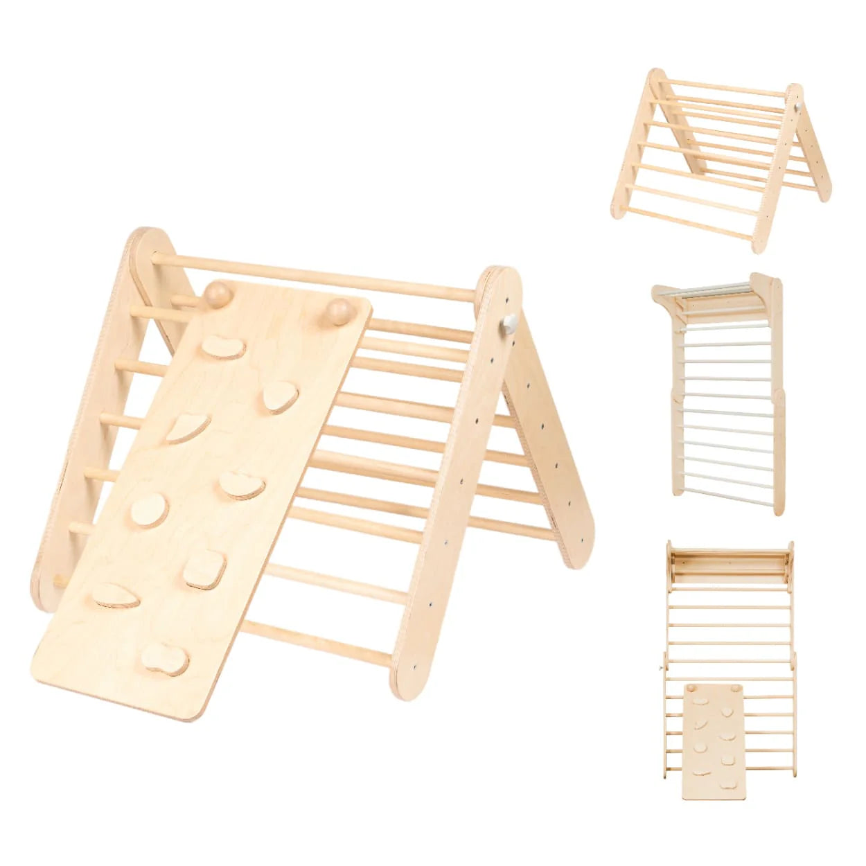 Pikler Kletterdreieck mit Rampe & Sprossenwand