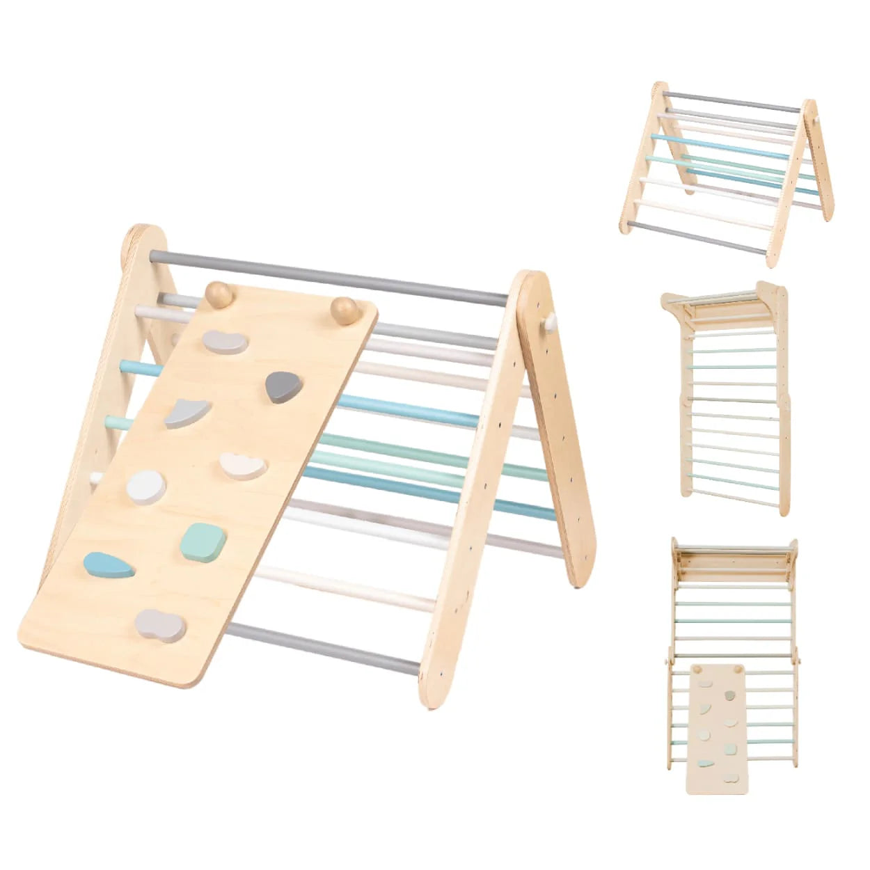 Pikler Kletterdreieck mit Rampe & Sprossenwand