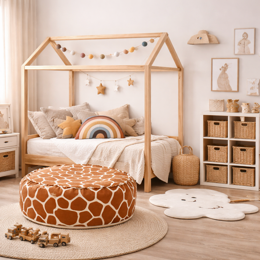 Bean Bag / Sitzsack, rund, Giraffe – Ansicht 2