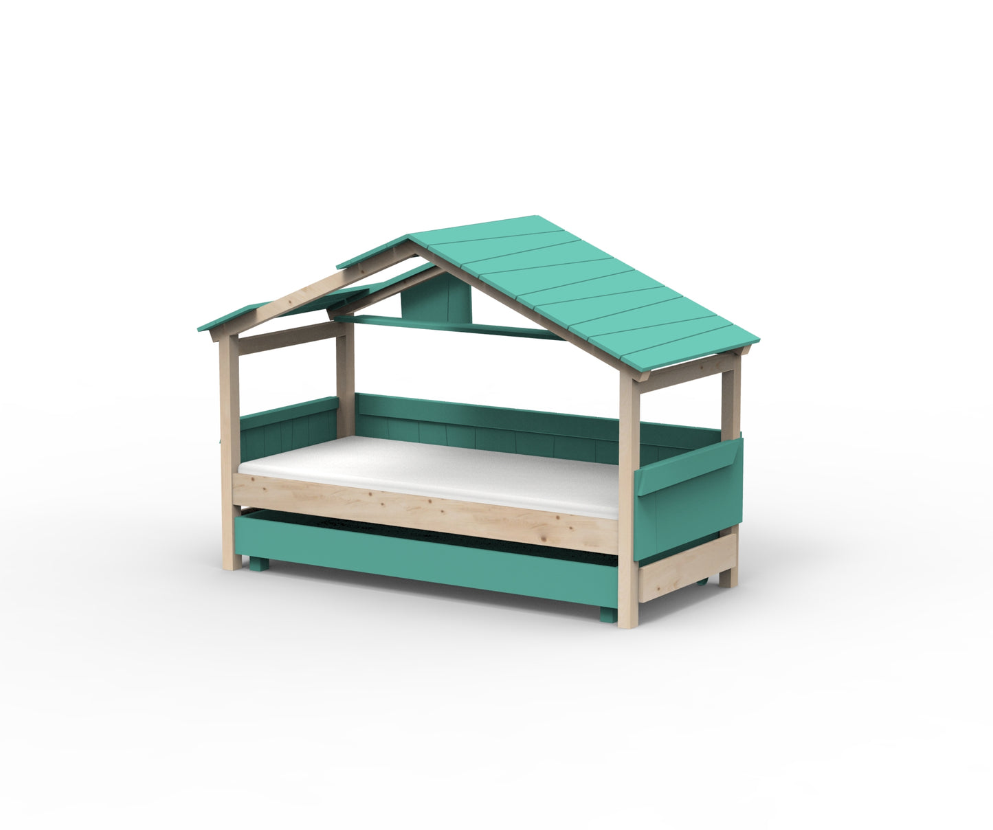 Starlight Hausbett mit Zusatzbett für Kinder