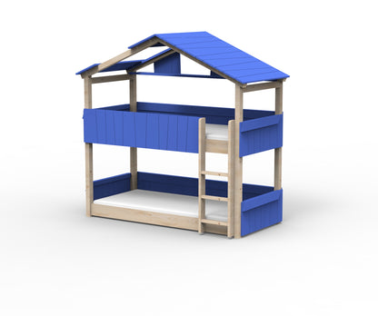 Starlight Haus-Etagenbett für Kinder mit Dach