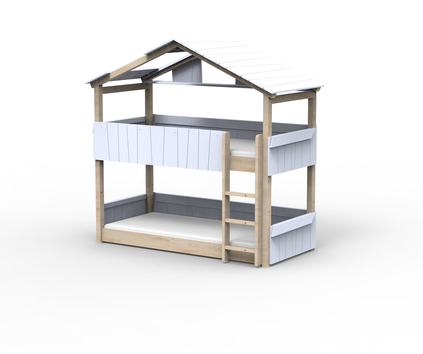 Starlight Haus-Etagenbett für Kinder mit Dach