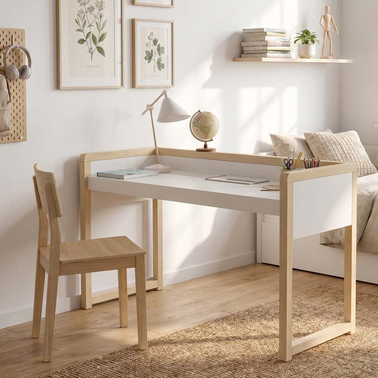 STOLLY mitwachsender Schreibtisch Detailfoto