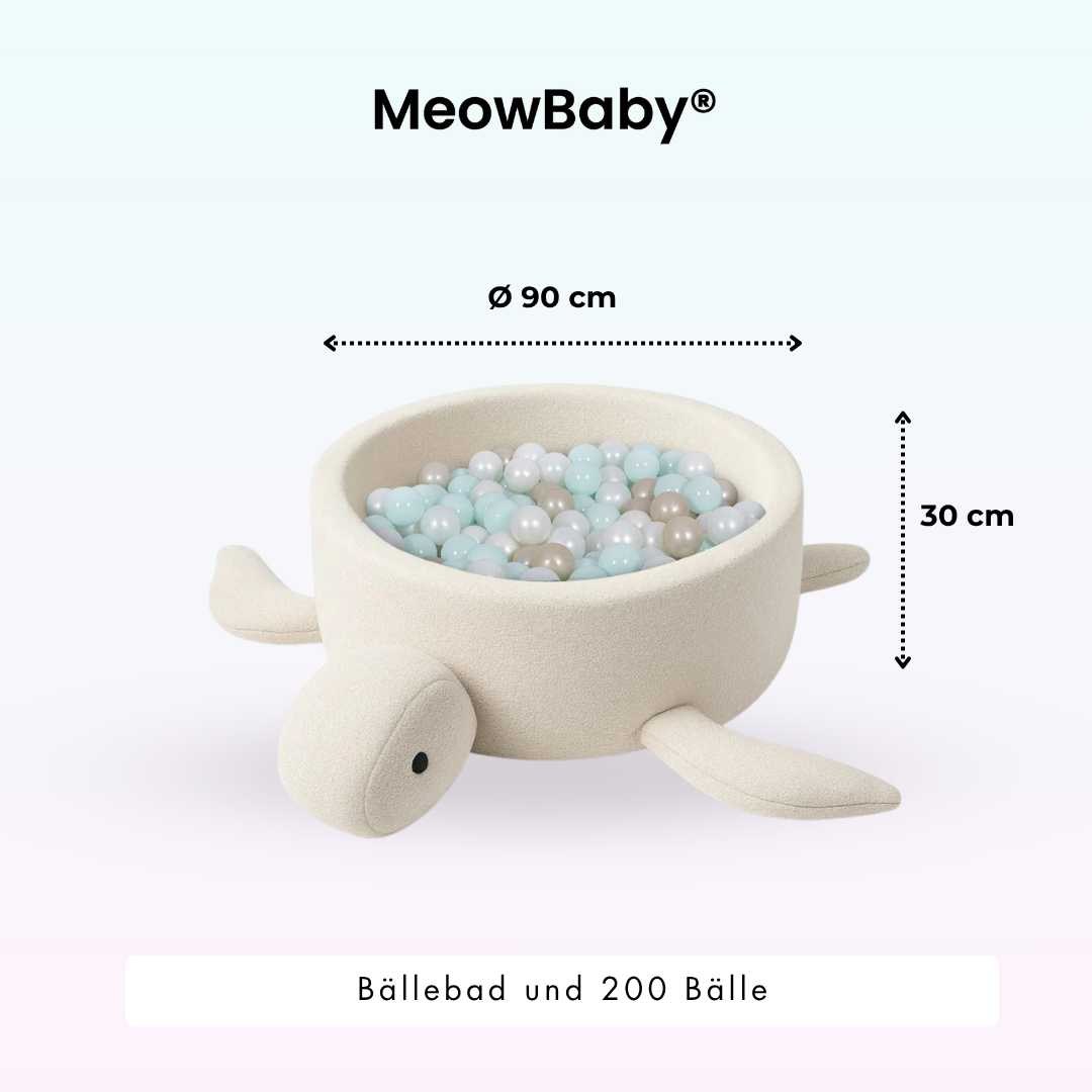 Bällebad Schildkröte Shelly Bouclé, 200 Bälle - eigene Farbauswahl