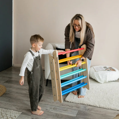 Set Pikler Dreieck, Rutschbrett, Schwingbogen - versch. Farben