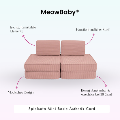 Spielsofa Ästhetik Cord Mini Basic - Classic Cord Edition