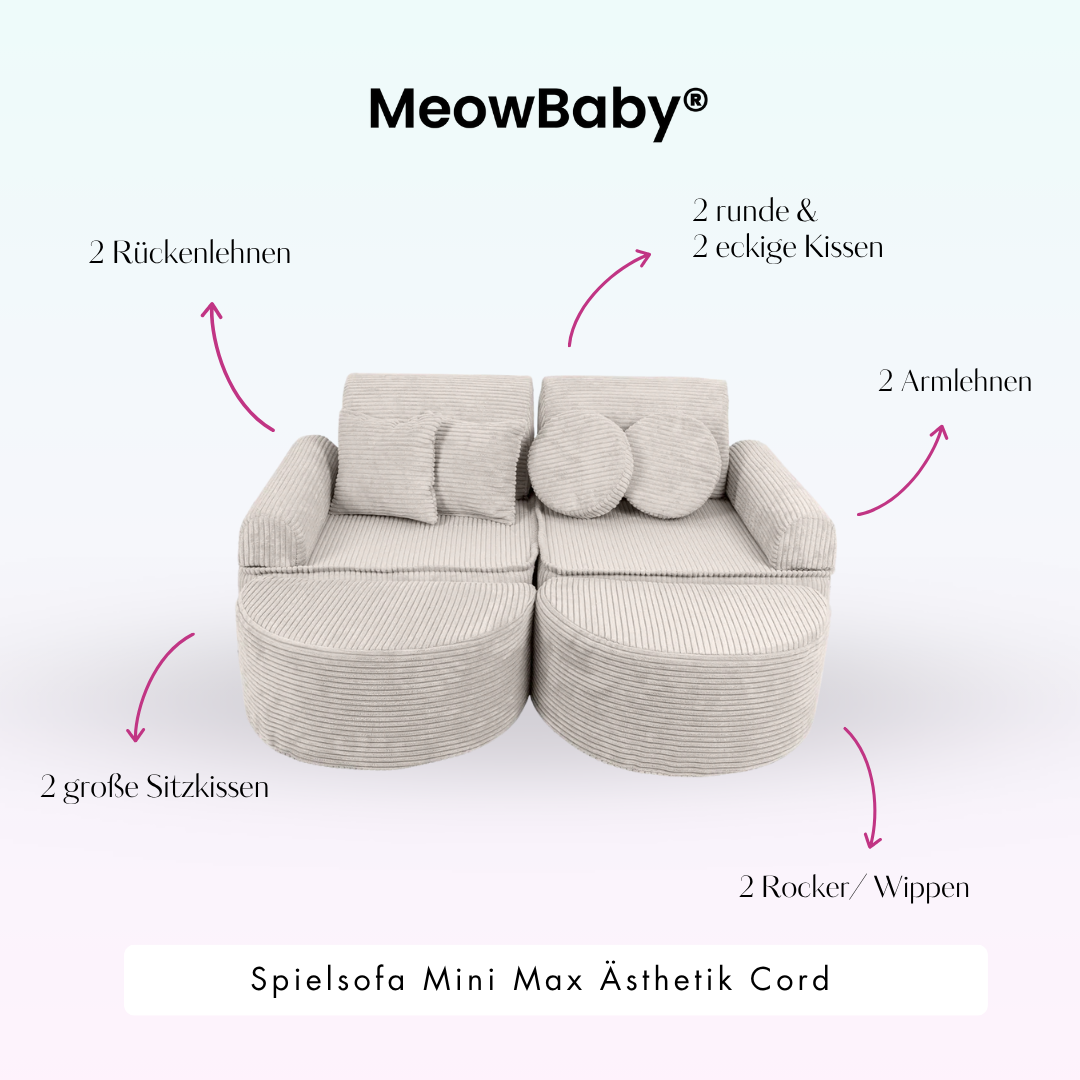 Spielsofa Ästhetik Cord Mini Max - Classic Cord Edition
