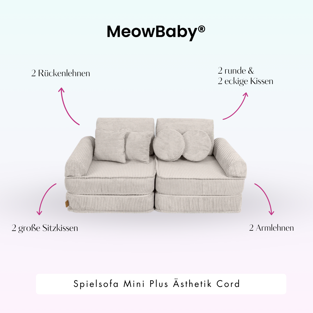 Spielsofa Ästhetik Cord Mini Plus - Classic Cord Edition