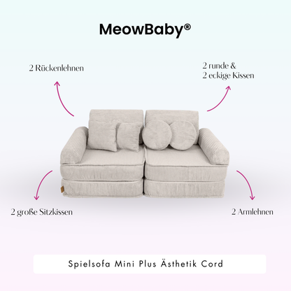 Spielsofa Ästhetik Cord Mini Plus - Classic Cord Edition