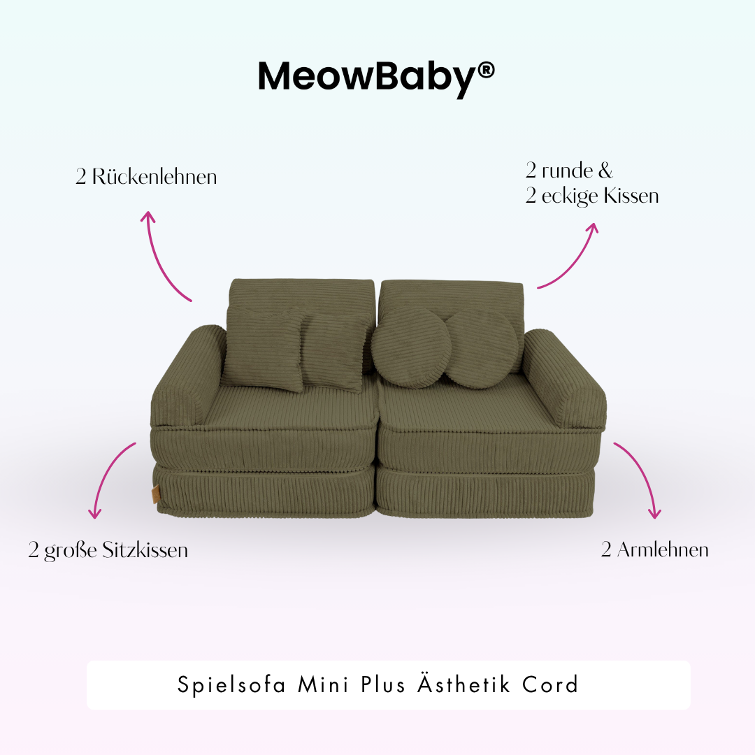 Spielsofa Ästhetik Cord Mini Plus - Classic Cord Edition