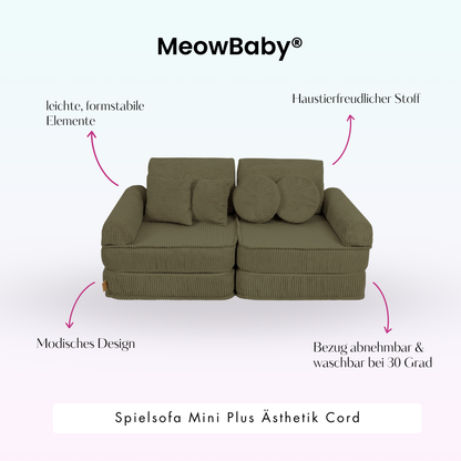Spielsofa Ästhetik Cord Mini Plus - Classic Cord Edition