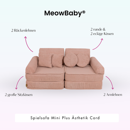 Spielsofa Ästhetik Cord Mini Plus - Classic Cord Edition