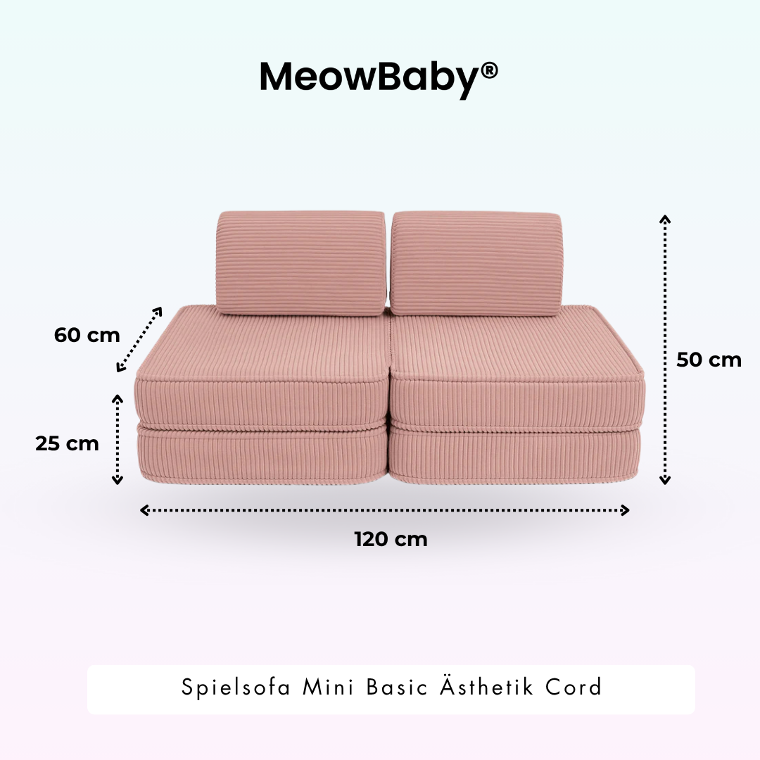 Spielsofa Ästhetik Cord Mini Basic - Classic Cord Edition