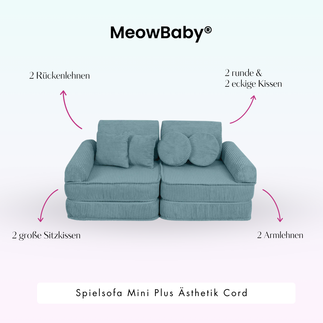 Spielsofa Ästhetik Cord Mini Plus - Classic Cord Edition
