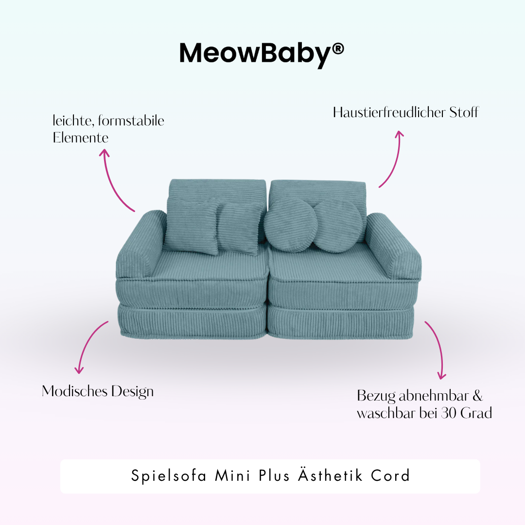 Spielsofa Ästhetik Cord Mini Plus - Classic Cord Edition