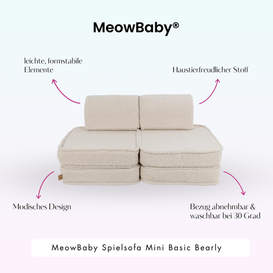 Spielsofa Mini Basic Bearly - Soft Teddy Edition