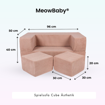 Spielsofa Ästhetik Cord Cube - Classic Cord Edition