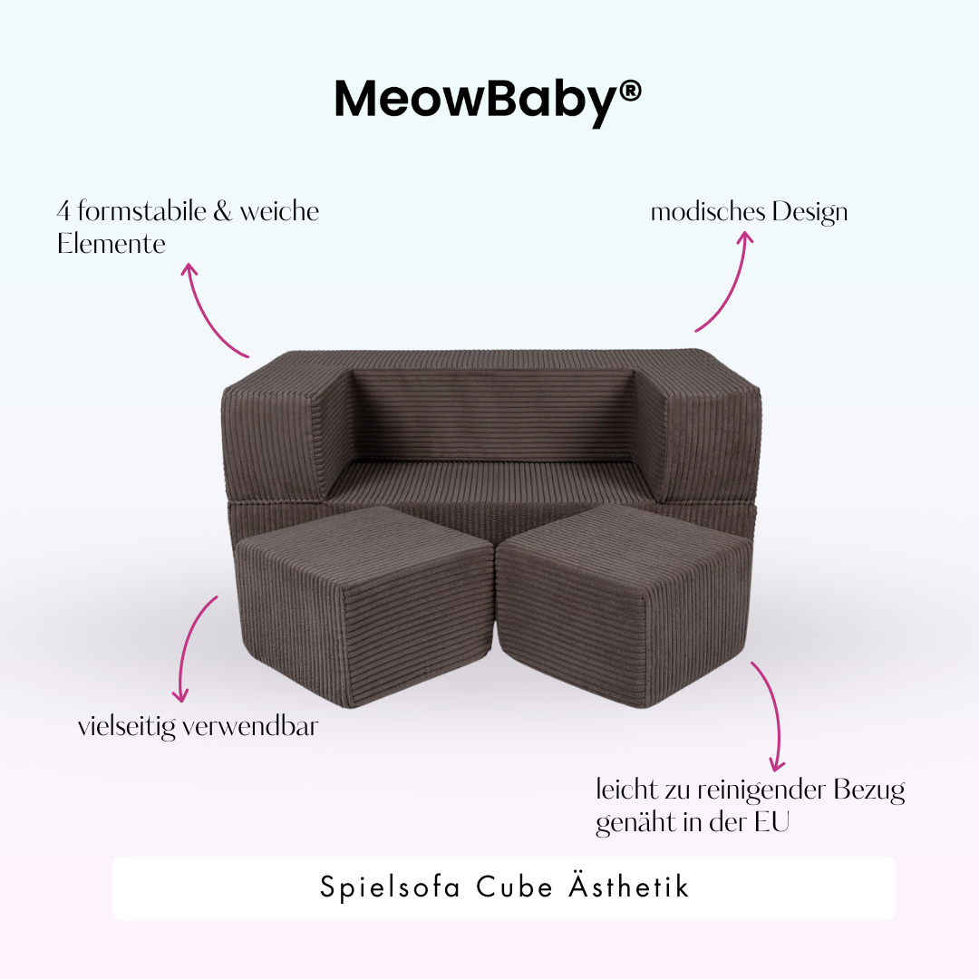 Spielsofa Ästhetik Cord Cube - Classic Cord Edition